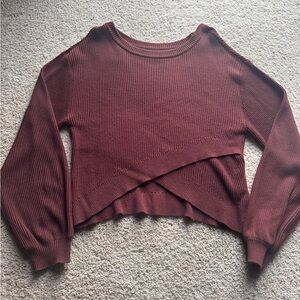 lululemon athletica Burgundy Crew Neck Sweater